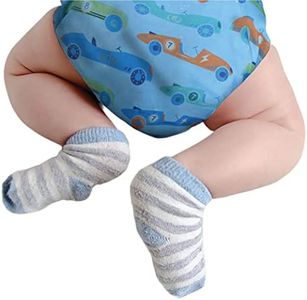 POLKA TOTS Reusable & Washable Cloth Diapers with Soft 5 Layers Bamboo Charcoal Insert and Size Adjustable Snap Buttons for New Born Babies (Car)