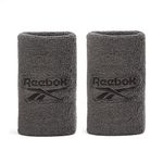 Reebok RASB-11020 RASB-11025 Sports Wristband, Long, Gray, Sweat Absorbent, Quick Drying, Stretchy, Exercise, Unisex