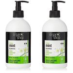 Organic Shop Mint and Jasmine Moisturising Hand Soap, 500 ml (Pack of 2)