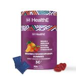 HealthE Brahmi & Shankhapushpi Gummies for Kids - Nervous System & Brain Booster for kids, Stress Relief for Students, Diet Supplements - Vegan - Sugar Free - USFDA Registered