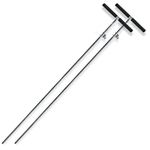 2in1 Soil Probe & Grounding Rod with Ground Wire Clamp,Great for Electric Fence, Energizers,Locating Tools,Plumbing Tools,Landscaping and Gardening Tools (36-inch (Set of 2))