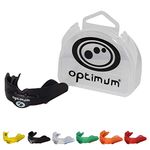 Optimum Matrix Mouthguard Gum Shield Slim Fit with Case for Rugby Hockey Boxing MMA Martial Arts Judo Karate Taekwondo Contact Sports - Black, Junior