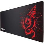 Large Mouse Pad Gaming Mouse Pad Fly Dragon Mouse Pad Gamer Office Computer Mouse Mat (A-Red)