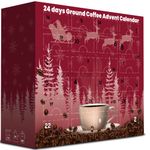 Christmas Coffee Advent Calendar 2024|24 Days Flavoured GROUND Coffee For Cafetiere | Gourmet Coffee Gift Set | Adult Advent Calendar 2024 For Men Women Couples Ladies Lovers Vegan Xmas Dairy Free (1)