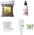 Deluxe Orchid Starter Kit - Orchid Bark - (Includes All Purpose Orchid Potting Mix, Orchid Fertilizer, Plus a 5 inch Orchid Pot, Flower Clip, and Plant Label)