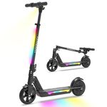 INVANTI KS03 Electric Scooter for Kids Ages 8+, 350W Peak Motor, Max 19KM/H & 16KM, 7" Solid Wheel, LED Lights & Display, Double Braking, Kids Electric Scooter with 3 Adjustable Speeds & Heights