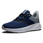 FootJoy Men's Flex Golf Shoe, Navy/Grey/White, 12 UK