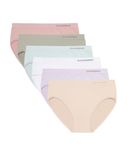 Channo Women's Classic Basic Briefs, Seamless, Invisible Effect Midi High - Pack of 6, Multicolore A, M