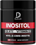 4in1 Inositol Supplement 1000mg - Professional Combination with Folate, D-Chiro Inositol & Vitamin D3 - Support for Body Management, Bone Health & Immune System - 120 Capsules for 2 Month