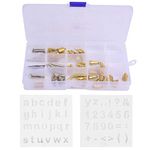 54Pcs Wood Burning Pen Tips 2Pcs Stencil Soldering Pyrography Engraving Tool Kit (54 Tips)