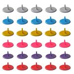 NHBETYS 60 pcs Golf Ball Position Markers, Plastic Flat Round Golf Marker Diameter 24mm Multi-color Ball Mark Tool for Driving Ranges, Instructors, Players(multicolor)