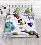 Disney Pixar King Size Duvet Cover | Featuring Toy Story, Finding Nemo, Cars & Monsters Inc | Officially Licensed Reversible Two Sided Design