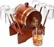 Barrel Decanter with 6 Whiskey Glas