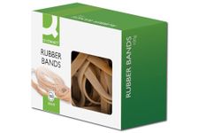 Q-Connect Rubber Bands Assorted Sizes 100g,Green