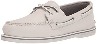 Sperry Men's Gold A/O 2-Eye Boat Shoe, White, 9 M US