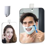 Shower Mirror for Shaving, Shatterproof Plastic Wall Mirror for Kids (Large 20 x 26 CM x 1 Pack) Unbreakable Acrylic Safety Mirror, Unbreakable Plexiglass Makeup Mirror, Handheld Camp Travel