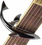 Shark Capo,Zinc Alloy Tone Clip for Acoustic,Folk,Electric Guitar and Ukulele (Black)