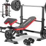 OPPSDECOR 660lbs 6 in 1 Weight Benc