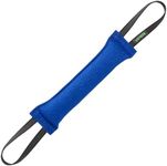 Viper Synthetic K9 Tug Toy Reward with Two Handles for Adult Dogs and Puppies. Ruberized Handles - Blue, 16" x 2.5"