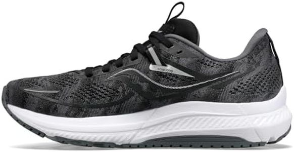 Saucony Women's Omni 21 Running Shoe, Black/White, US 8