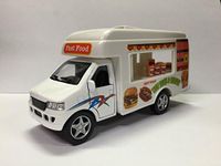 KiNSFUN Food Truck Die Cast Metal 5 inch Pullback Action