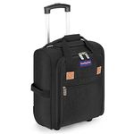 17x13x8 Inches JetBlue Airlines Rolling Personal Item Underseat Travel Bag - Suitable for Major Airlines including Spirit, Jetblue, Frontier, and American - Duffel Bag Design, Black, Underseat Rolling