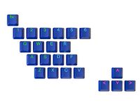 Ranked Rubber Keycap Set | Double shot Translucent | OEM Profile for Mechanical Gaming Keyboard (Dark_Blue, 23 Keys)