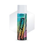 Vista Auto Care Spray Paint 400 ml (290 g) Quick Drying with Gloss finish for Metal, Wood, Walls | DIY Acrylic Spray Paint (White)