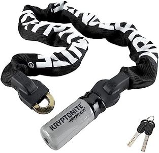 Kryptonite Kryptolok 9.5mm Bike Chain Lock, 1.8FT/3FT Long Heavy Duty Anti-Theft Sold Secure Gold Bicycle Chain Lock with Keys for Bike, Motorcycle, Scooter, Bicycle, Door, Gate, Fence