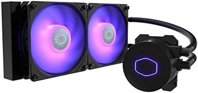 Cooler Master MasterLiquid ML240L RGB V2, Close-Loop AIO CPU Liquid Cooler, 240 Radiator, Dual SickleFlow 120mm, RGB Lighting, 3rd Gen Dual Chamber Pump for AMD Ryzen/Intel LGA1151