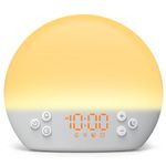 Sunrise Alarm Clock for Heavy Sleepers Adults,Digital Alarm Clocks Bedside Dimmable Night Light,White Noise Sound Machine 30 Soothing Sounds, Wake Up Light Alarm Clocks for Bedrooms,Ideal for Gift