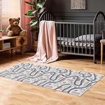 Hauteloom Mave Boys Room, Kids Room, Playroom Machine Washable Runner Rug - Road Traffic Car City Carpet - Gray, Cream, Beige, Black - 2'7" x 7'3"