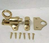 Spring Loaded Fanlight Catch in Brass for Lofts Sash Window Hatches Attics