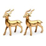 Vastu Vardan Small Deer Pair Statue | Vastu Idol for Home and Office | Vastu Brass Deer | Zonal Placement -West-North-West,West.