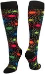 TCK Krazisox Fireworks Trainer Socks (Black, Medium)