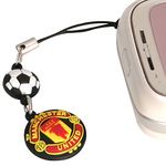 Manchester United Man Utd Black Crest Phone Charm Dangly - Black