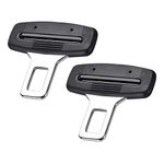 Car Seat Belt Clips, 2 Pcs Universal Metal Auto Car Seat Belt Clip Accessories for Most Vehicles, Safety Belt Buckle(Black)