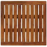 DEMIGO Acacia Wood Mat, Luxury Bath Mat 21x21 Inch, Non-Slip Acacia Sturdy Water Proof Carpet For Bathroom, Bathtub, Spa, Floor Mat for Indoor And Outdoor uses