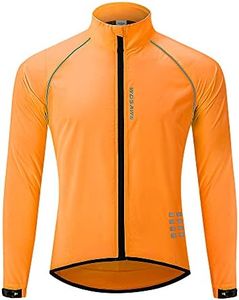 WOSAWE Men's Cycling Wind Jacket Reflective Ultralight WindbreakerWindproof Jacket