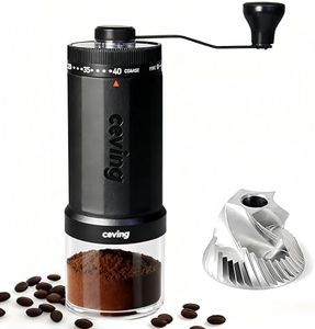World's First 60g Large Capacity Manual Coffee Grinder, Portable Hand Coffee Bean Mill with 40 Adjustable Settings, Stainless Steel Burr Grinder for Espresso, Pour Over, Camping, Travel, Gift, etc