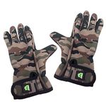 Carp On - Large Full Fingered DPM CAMO 2mm Neoprene Non Slip Gloves with Adjustable Secure Wrist Strap For Fishing and Working in Cold Damp Wet Conditions [22-1828]