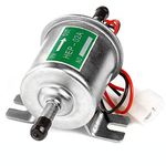 Litensh Universal Electric Fuel Pump，Heavy Duty Pressure Gas Diesel Inline Low Pressure Metal Pump Module Bolt Fixing Wire Inline for Gasoline & Diesel HEP-02A