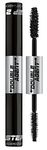 Palladio Double Agent Lash Extender Undercover Fiber Booster Mascara, dual lash system, increase eyelash length and volume, boost lashes for a bold dramatic look, voluminous makeup mascara, Jet Black