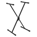 Tiger Keyboard Stand - Single Braced X Frame Keyboard Stand for Keyboards and Digital Pianos - Black