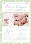 Personalised Christening Naming Ceremony Confirmation Baptism Invitations Printed Invites Boy Girl Joint Party Twins Unisex Photo Card 5 10 20 30 40 50 60 70 80 90 100