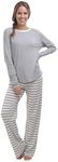 jijamas Incredibly Soft Pima Cotton Women’s Pajama Set The Soul Mate in Heather Grey