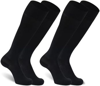 Dsource Unisex Black Soccer Socks, Baseball Socks Youth Boys Softball Socks for Girls Youth Over the Knee Baseball Socks Thigh High Socks Black 2 Pairs M