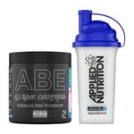 Applied Nutrition Bundle ABE Pre Workout 375g + 700ml Protein Shaker | All Black Everything Pre Workout Powder, Energy & Physical Performance with Creatine, Beta Alanine (Bubblegum Crush)