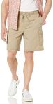 Amazon Essentials Men's 9" Elastic Waist Cargo Short, Khaki Brown, X-Large