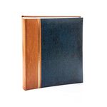 Kenro Grace Classic Photo Album for 200 Photos 7x5 / 15x18cm - Navy Blue Faux Leather Slip-In Pages & Memo Space. Premium Photo Album for All Occasions - KD105UE